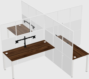 Quad office cubicles