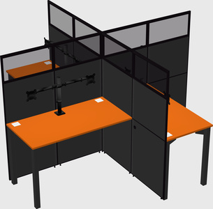 Quad office cubicles