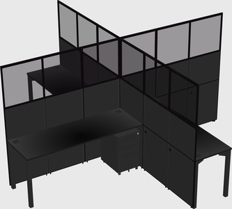 Quad office cubicles