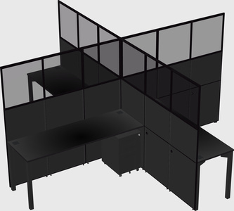 Quad office cubicles