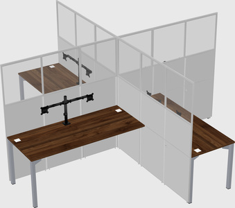 Quad office cubicles