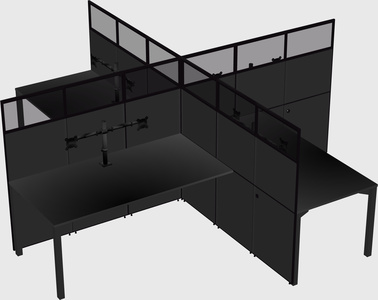 Quad office cubicles