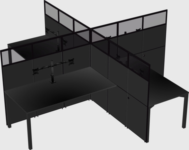 Quad office cubicles