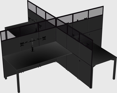Quad office cubicles