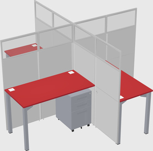 Quad office cubicles