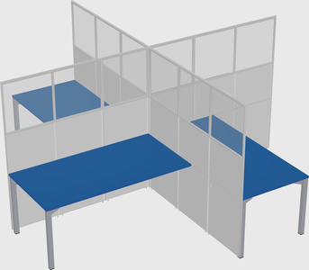 Quad office cubicles