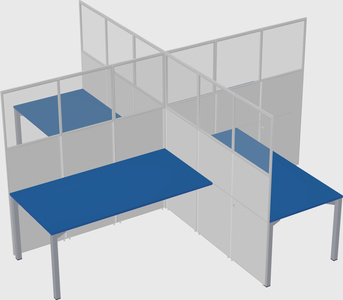Quad office cubicles