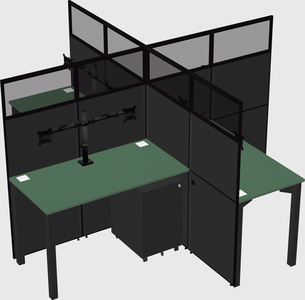 Quad office cubicles