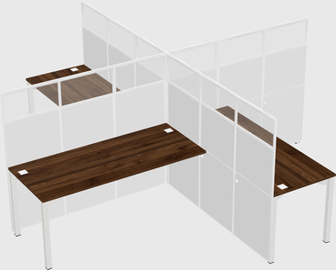 Quad office cubicles