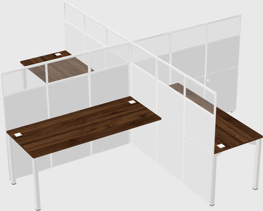 Quad office cubicles