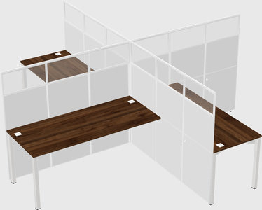 Quad office cubicles