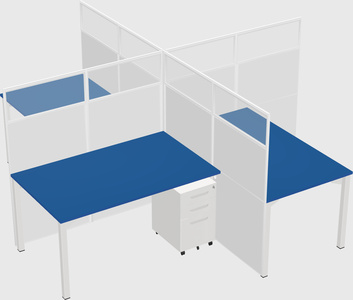 Quad office cubicles