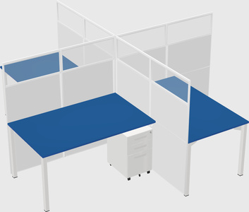 Quad office cubicles