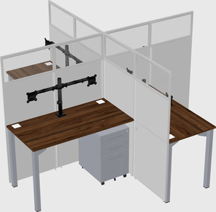 Quad office cubicles