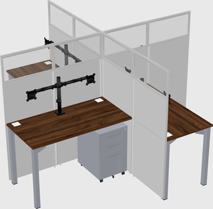 Quad office cubicles