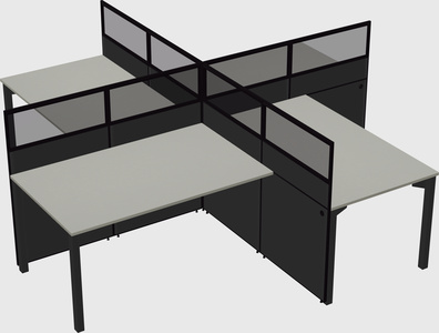 Quad office cubicles
