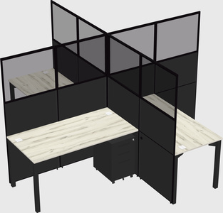 Quad office cubicles
