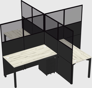 Quad office cubicles