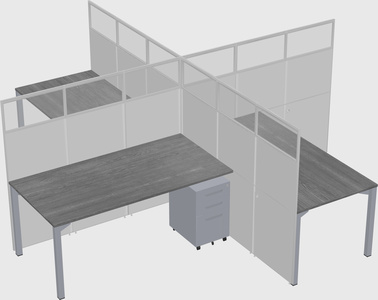 Quad office cubicles