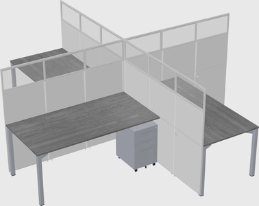 Quad office cubicles