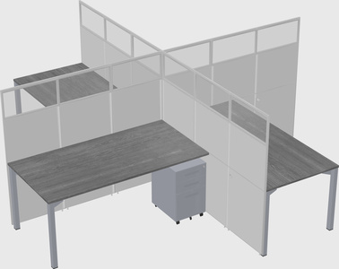Quad office cubicles