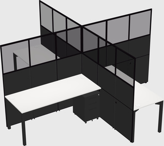 Quad office cubicles
