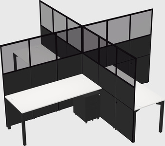 Quad office cubicles