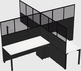 Quad office cubicles