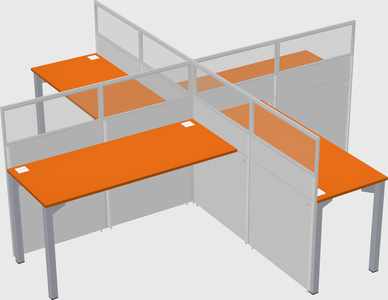 Quad office cubicles