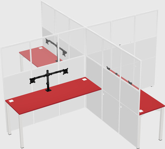 Quad office cubicles