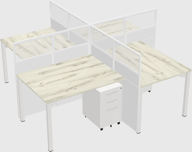 Quad office cubicles