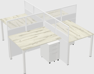 Quad office cubicles