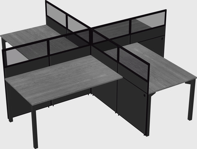 Quad office cubicles