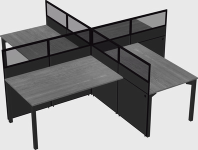 Quad office cubicles