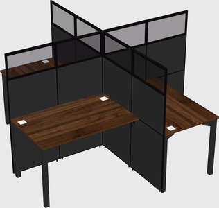 Quad office cubicles
