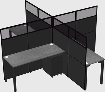 Quad office cubicles