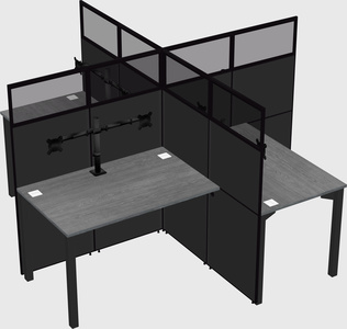 Quad office cubicles