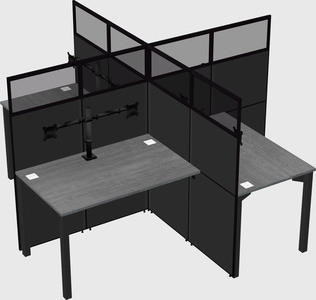 Quad office cubicles
