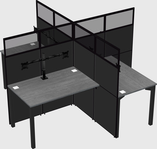 Quad office cubicles