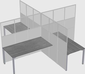 Quad office cubicles