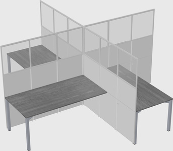 Quad office cubicles