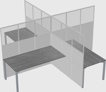 Quad office cubicles