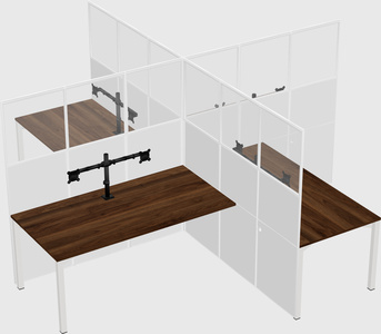 Quad office cubicles
