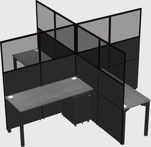 Quad office cubicles