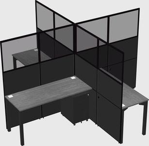 Quad office cubicles