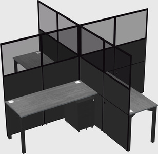 Quad office cubicles