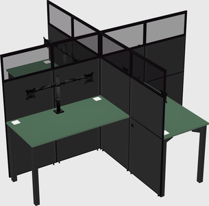 Quad office cubicles