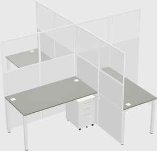 Quad office cubicles