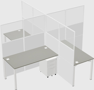 Quad office cubicles