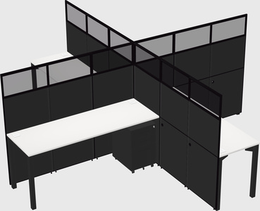 Quad office cubicles